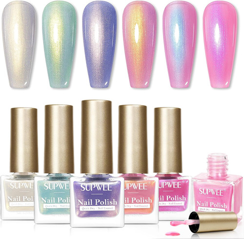 Pearl nail polish set 6 - pearl, set,