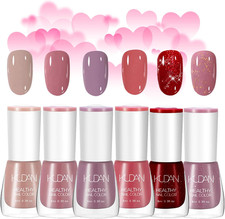 Pink Nail Polish Set - 6Pcs