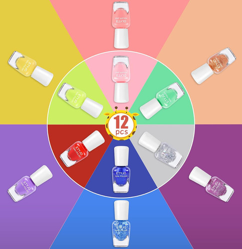 Kids rainbow nail - rainbow, set