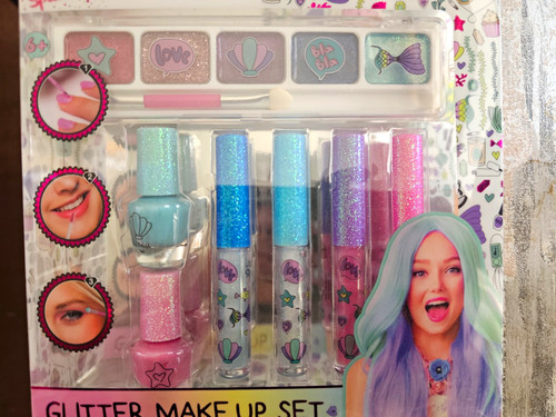 Girls 11pc multicolour glitter - 11pc,