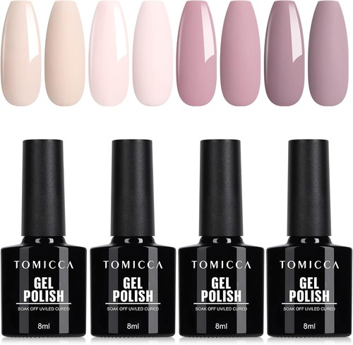 Gel polish nude nail - gel,